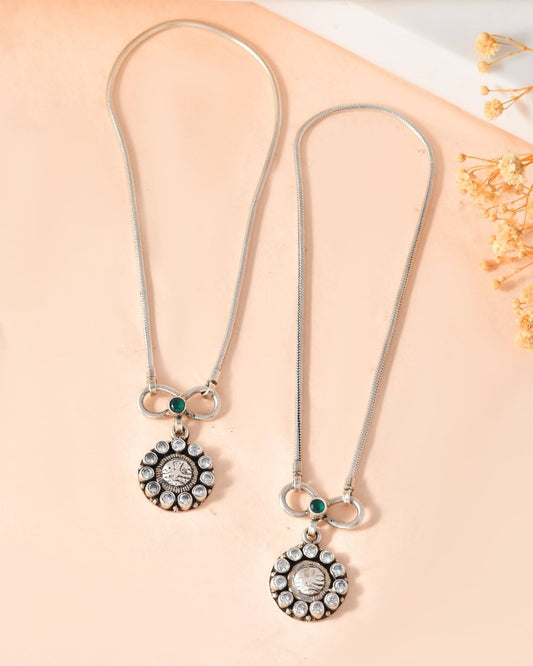 Sitara Anklet - Zirak Silver