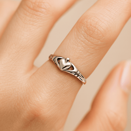 Sterling Silver Claddagh Ring – Irish Love Loyalty Friendship Band - Zirak Silver