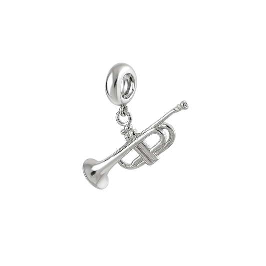 Sterling Silver Trumpet Charm for Musicians - Zirak Silver