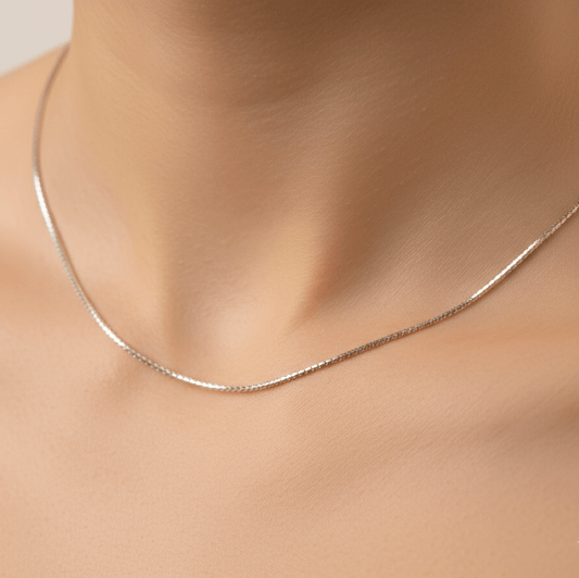 Sterling Silver Wheat Chain | 925 Silver Spiga Chain Necklace for Men & Women - Zirak Silver