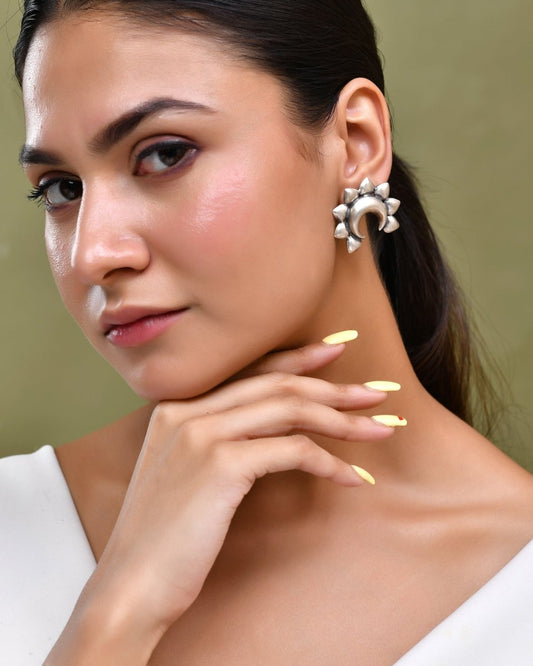 Sunburst Studs - Zirak Silver