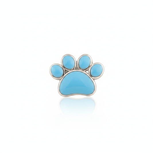Yellow Paw Print Charm in 925 Silver - Zirak Silver
