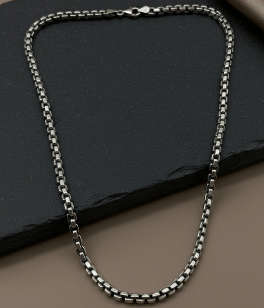 Zirak Silver 925 Box Chain Necklace – Thick Durable Square Link Chain - Zirak Silver