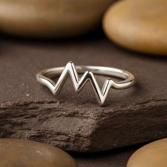 Minimalist Sterling Silver Wave Ring