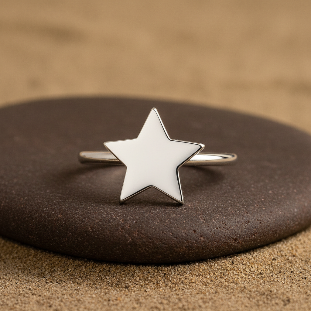 Sterling Silver Star Ring for Women