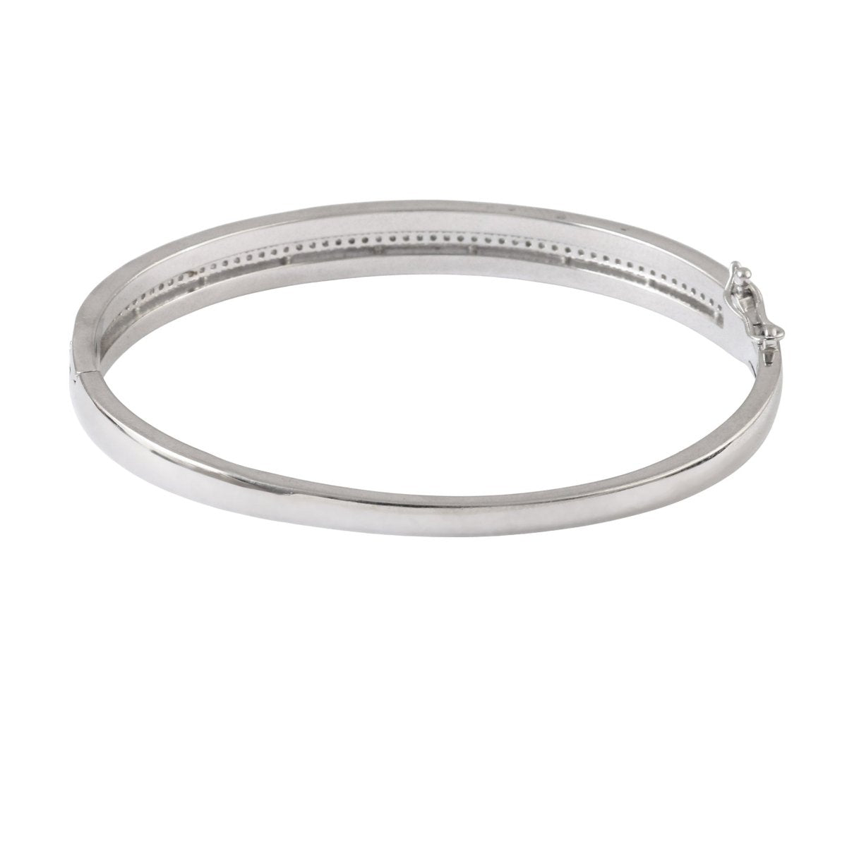 925 Silver Abalone & CZ Inlay Bangle Bracelet - Zirak Silver