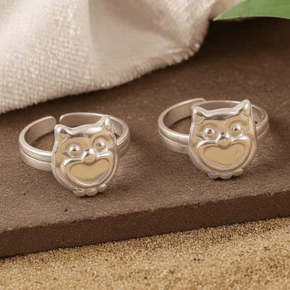 925 Silver Adjustable Owl Design Toe Ring – Handmade Animal Motif Jewelry - Zirak Silver
