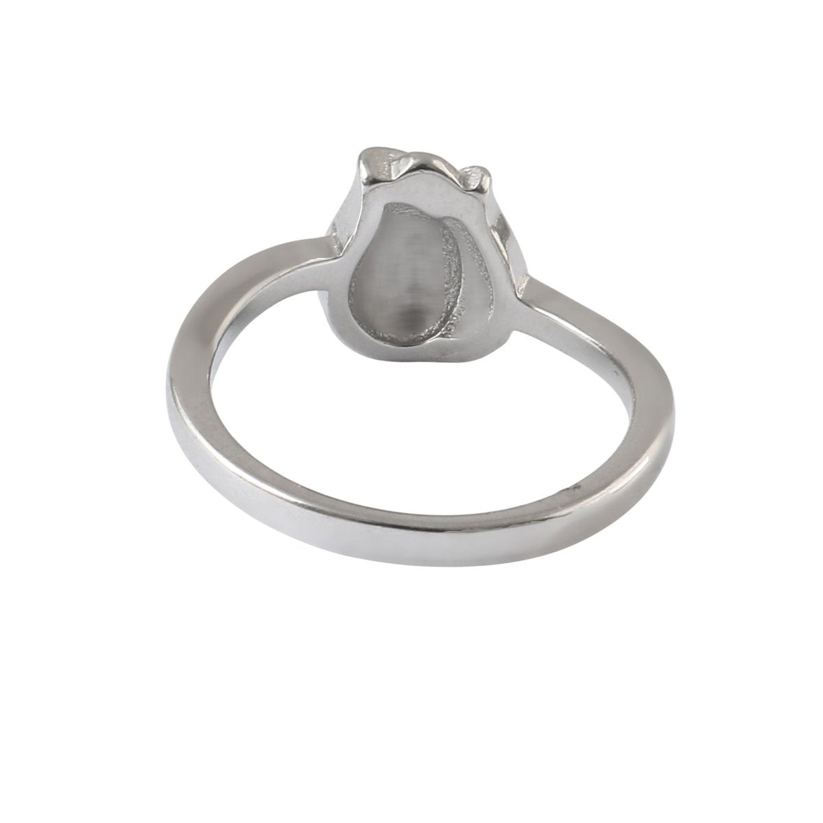 925 Silver Baby Ring with Blue & White Enamel Teardrop Design - Zirak Silver