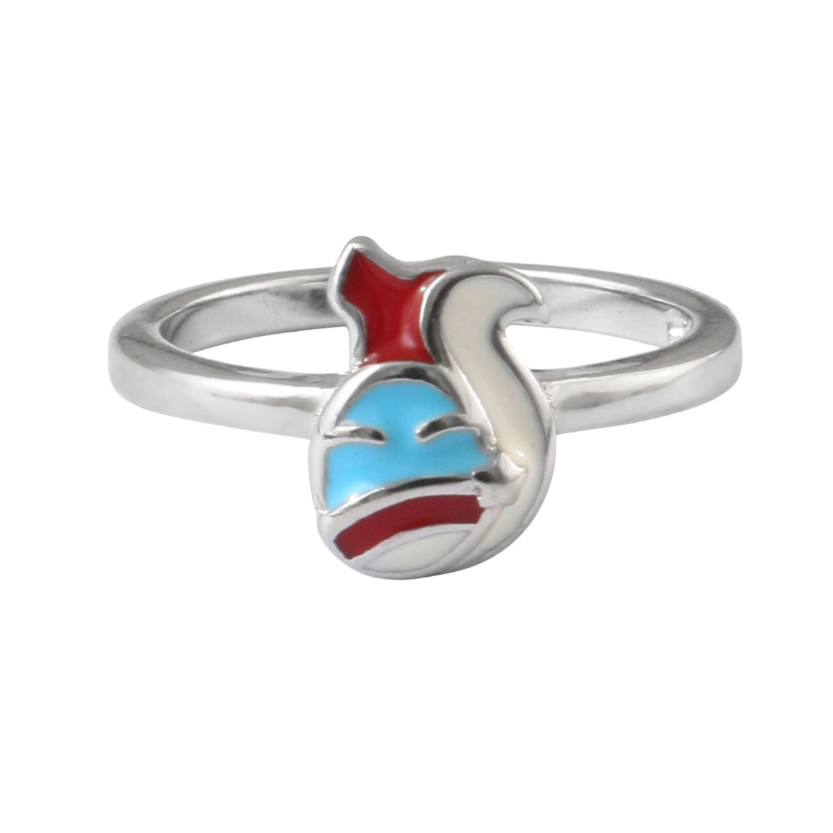 925 Silver Baby Squirrel Enamel Ring for Kids - Zirak Silver