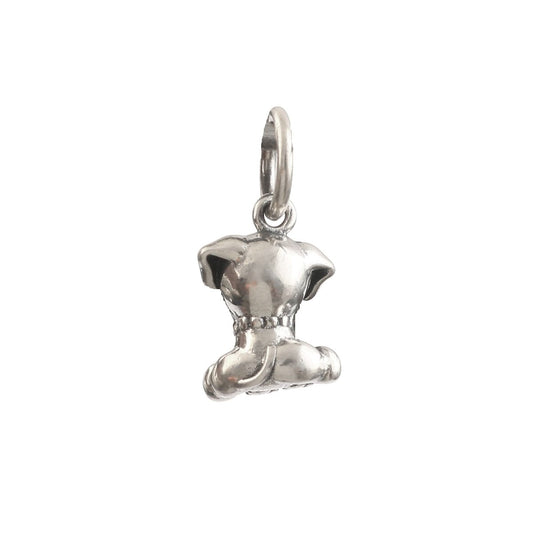 925 Silver Cute Puppy Charm Pendant – Playful Dog Jewelry Charm - Zirak Silver