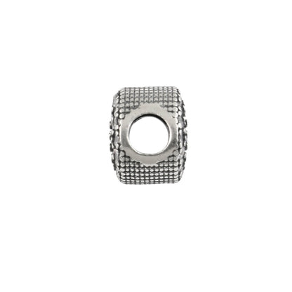 925 Silver Floral Pavé Charm Bead with Multicolor Stones - Zirak Silver