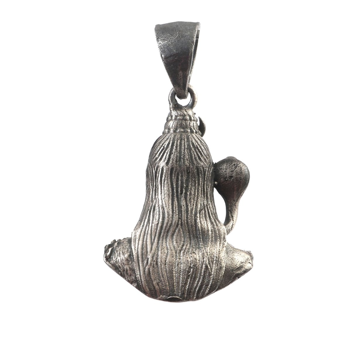 925 Silver Lord Shiva Face Pendant – Oxidized Mahadev Spiritual Necklace Charm - Zirak Silver