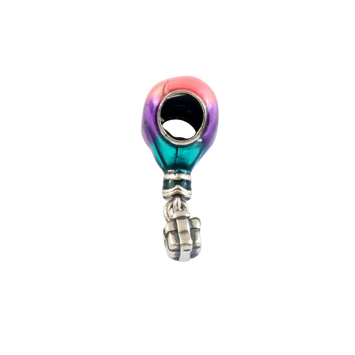 925 Silver Multicolor Hot Air Balloon Charm with Gift Drop - Zirak Silver