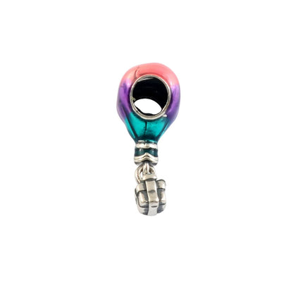 925 Silver Multicolor Hot Air Balloon Charm with Gift Drop - Zirak Silver