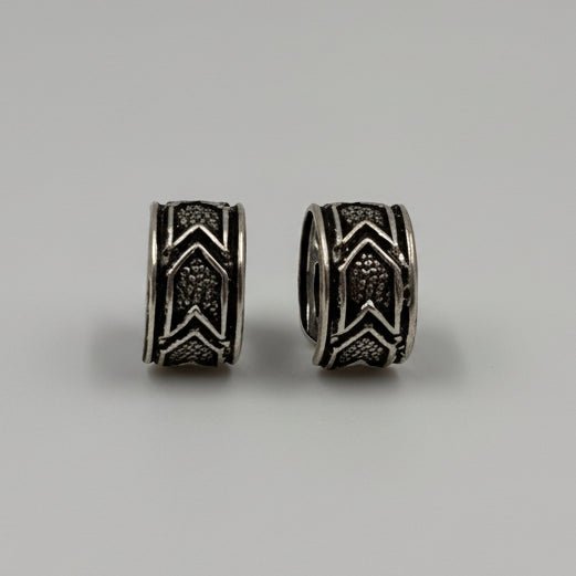 925 Silver Oxidised Tribal Ear Cuffs - Zirak Silver