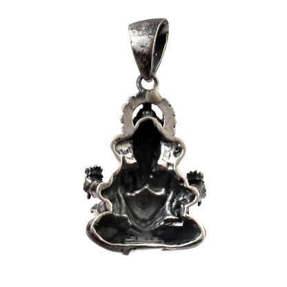 925 Silver Oxidized Lord Ganesha Pendant - Zirak Silver