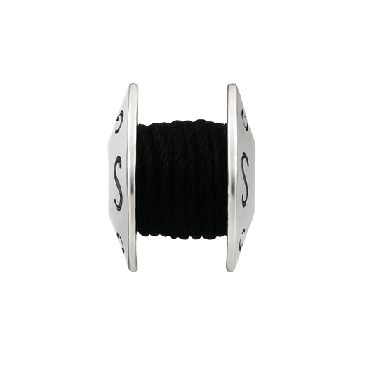 925 Silver Thread Charm with S Motif – Minimalist Barrel Bead for Bracelets or Necklaces - Zirak Silver
