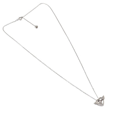 925 Silver Winged Heart Pendant Necklace with CZ Accent - Zirak Silver
