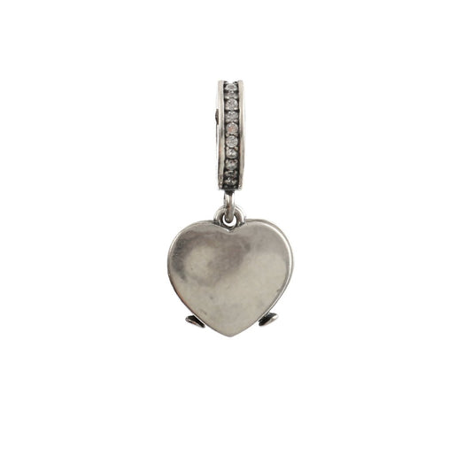 925 Sterling Silver Anniversary Heart Champagne Charm - Zirak Silver