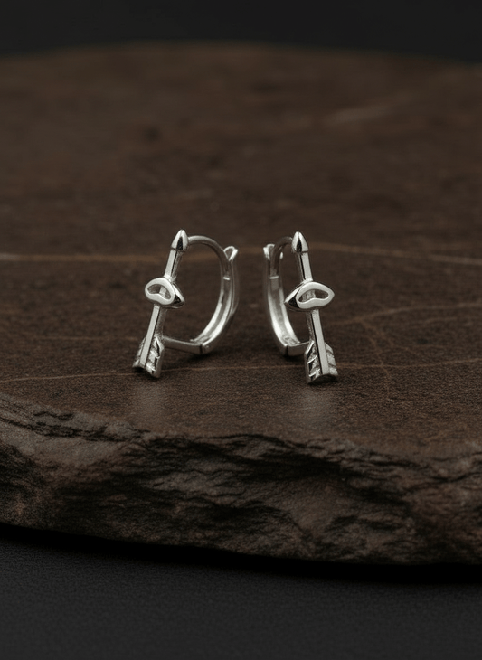 925 Sterling Silver Arrow Stud Earrings - Zirak Silver
