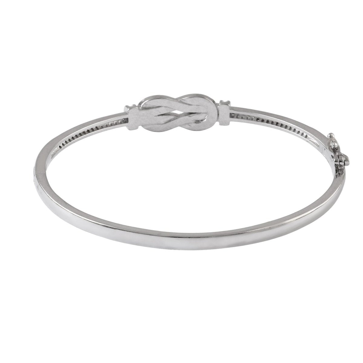 925 Sterling Silver CZ Infinity Knot Bracelet for Women - Zirak Silver