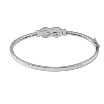 925 Sterling Silver CZ Infinity Knot Bracelet for Women - Zirak Silver