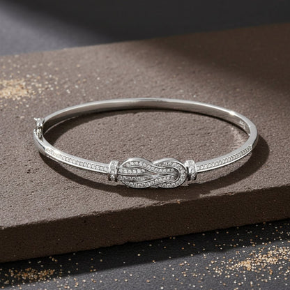925 Sterling Silver CZ Infinity Knot Bracelet for Women - Zirak Silver