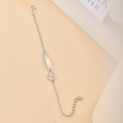 925 Sterling Silver Engravable ID Bracelet with Baby Footprint Charm – Adjustable Infant Keepsake - Zirak Silver