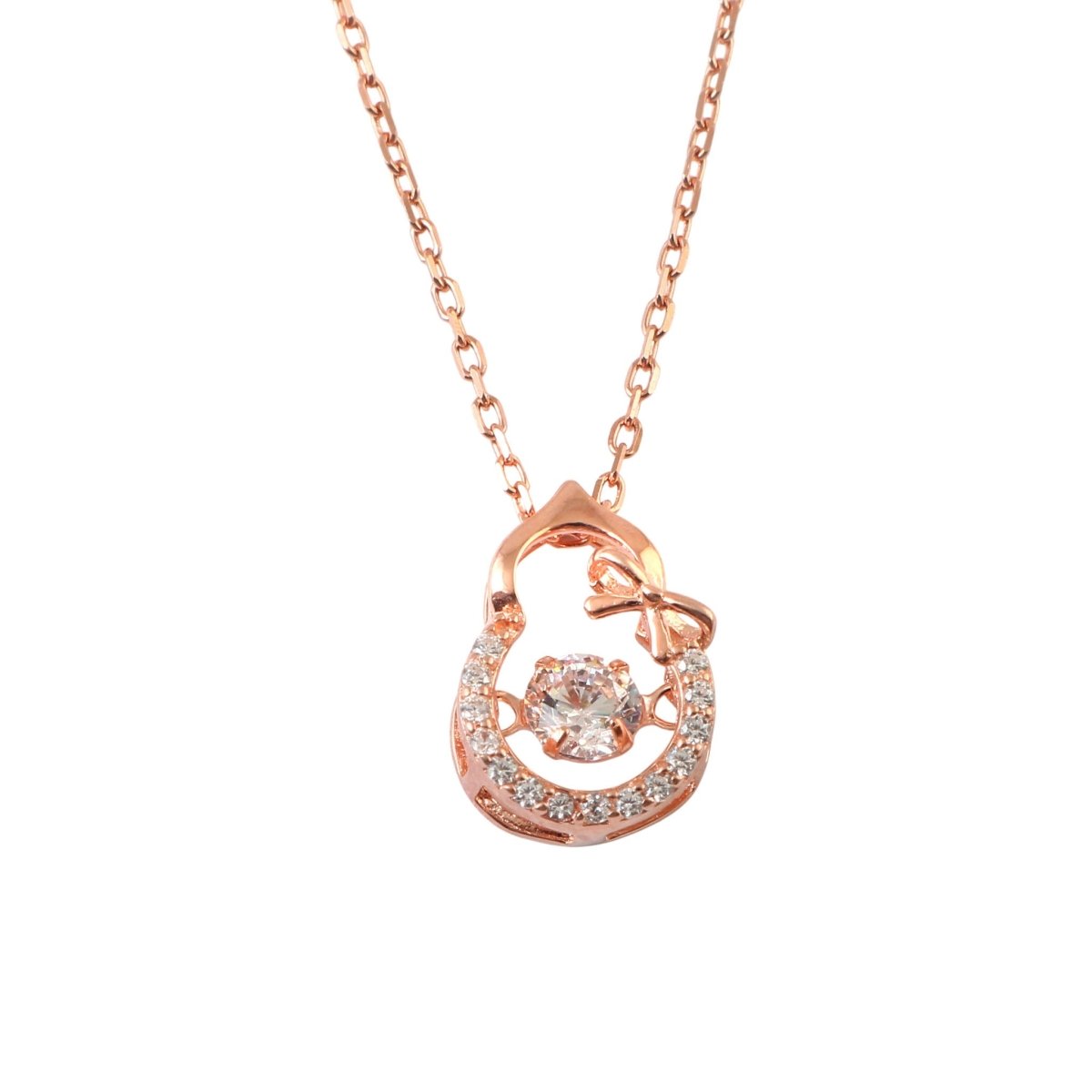 925 Sterling Silver Heart Pendant Necklace with Cubic Zirconia | Elegant Everyday Necklace - Zirak Silver