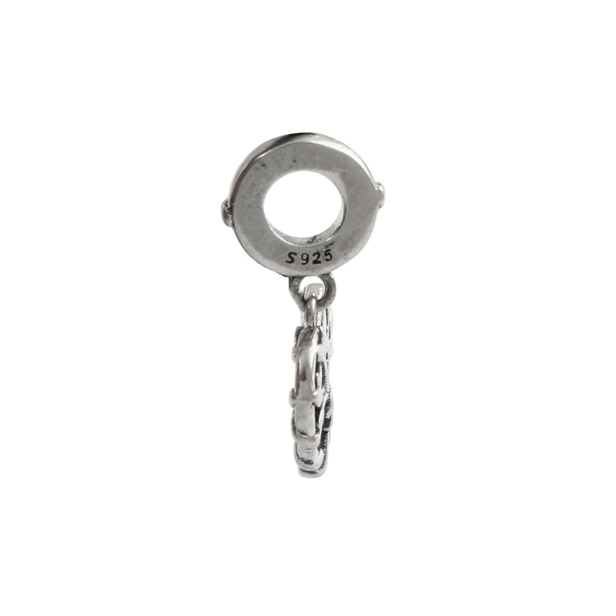 925 Sterling Silver Heart Tree of Life Charm – Nature Vine Openwork Dangle Charm - Zirak Silver