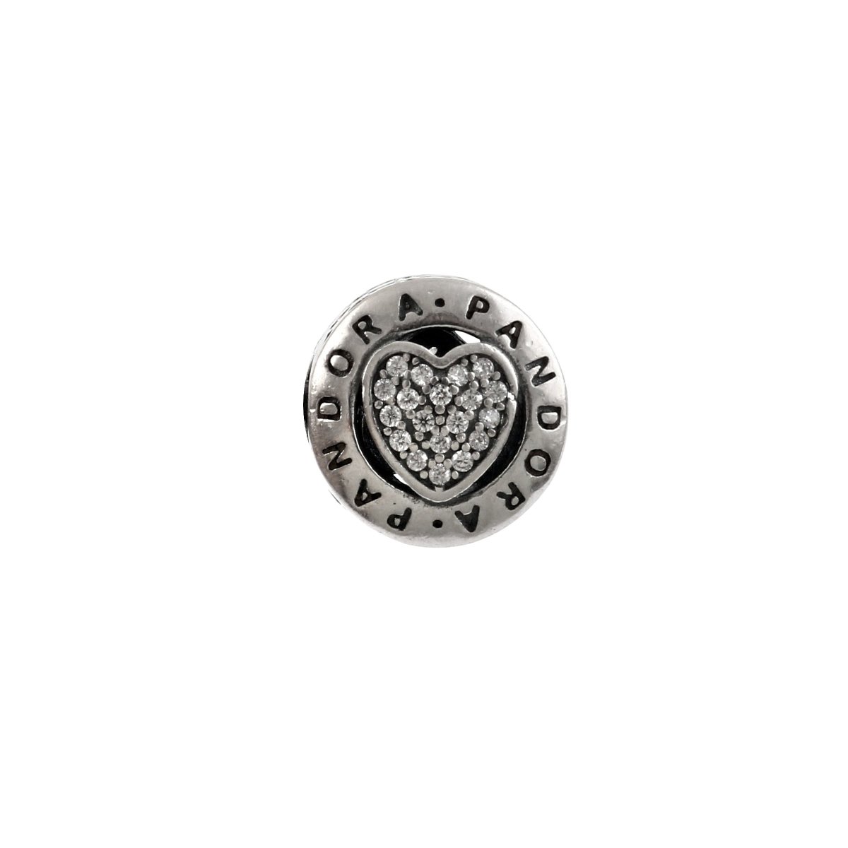 925 Sterling Silver Pandora Heart Charm with Pavé Zircon & Heart Cutouts - Zirak Silver