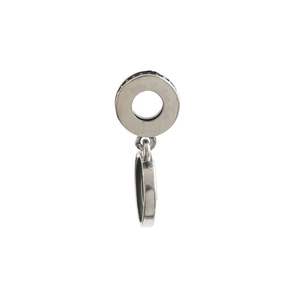 925 Sterling Silver Pandora Heart Circle Charm with Pavé CZ - Zirak Silver