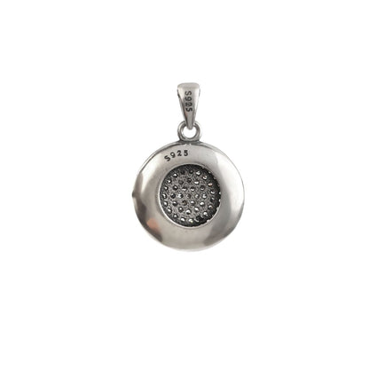925 Sterling Silver Pandora Style Pavé Circle Pendant Charm - Zirak Silver