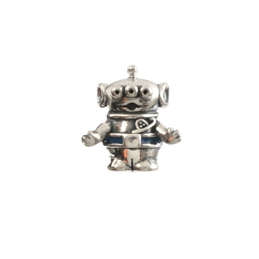 925 Sterling Silver Robot Charm Bead – Cute Sci - Fi Alien Figure Charm for Bracelets - Zirak Silver