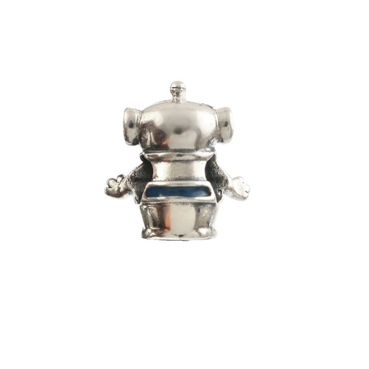 925 Sterling Silver Robot Charm Bead – Cute Sci - Fi Alien Figure Charm for Bracelets - Zirak Silver
