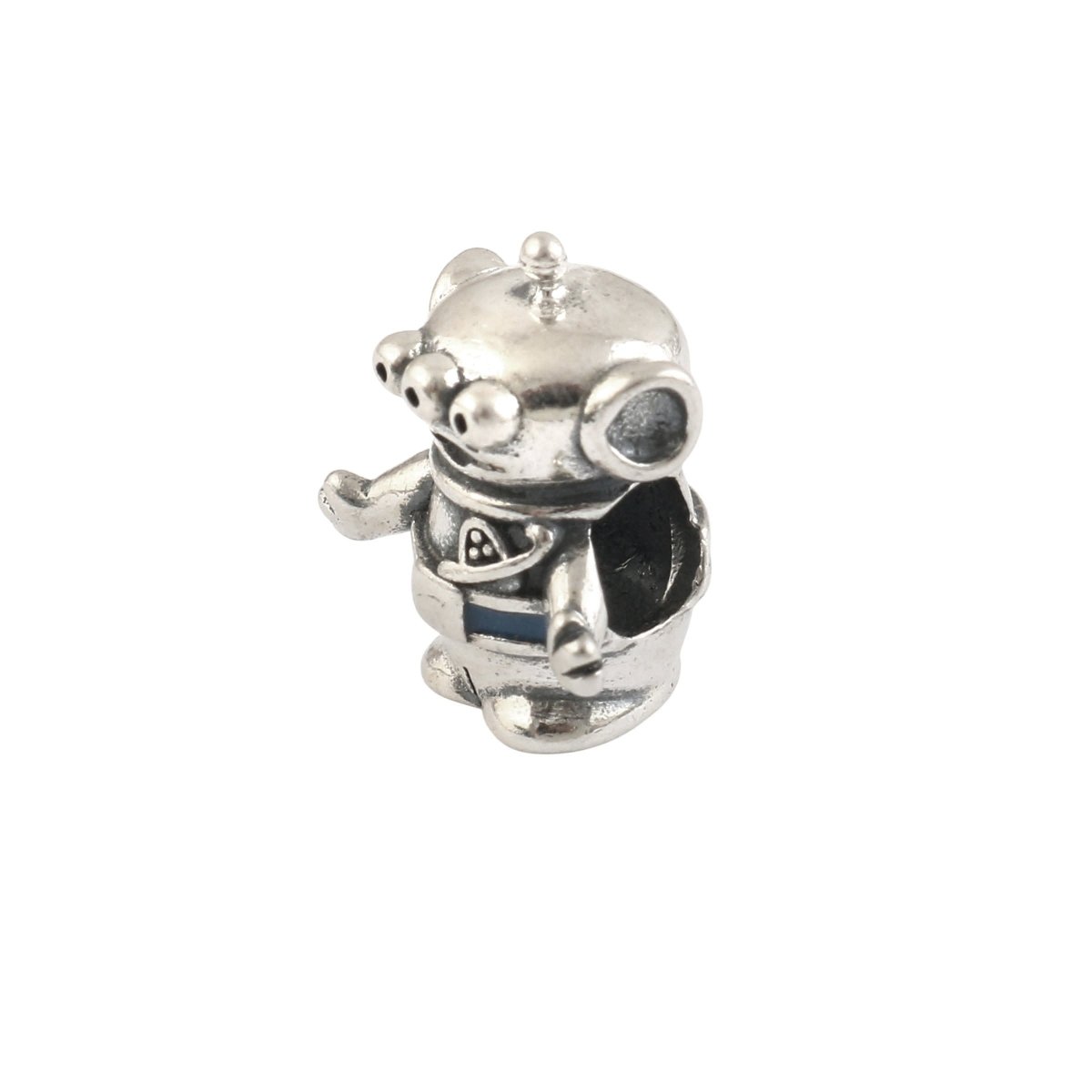 925 Sterling Silver Robot Charm Bead – Cute Sci - Fi Alien Figure Charm for Bracelets - Zirak Silver