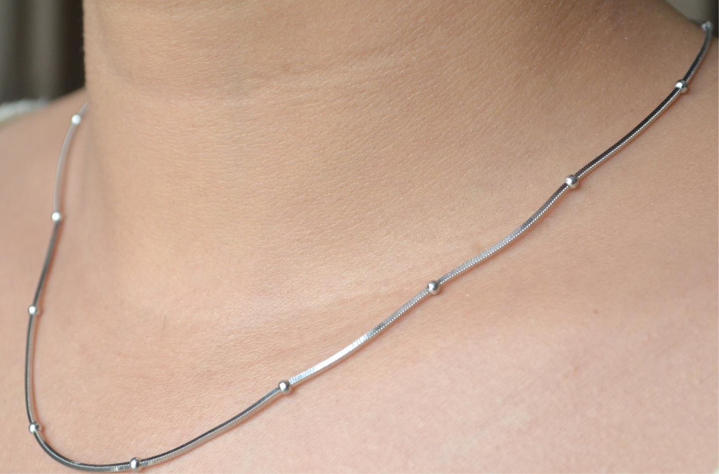 Rizwaan Chain – Beaded Silver Chain