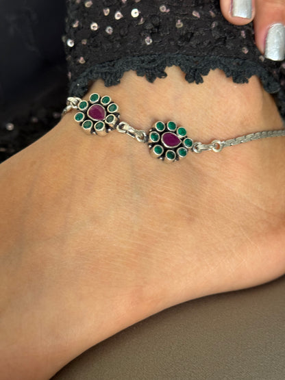 Phoolwari Anklet
