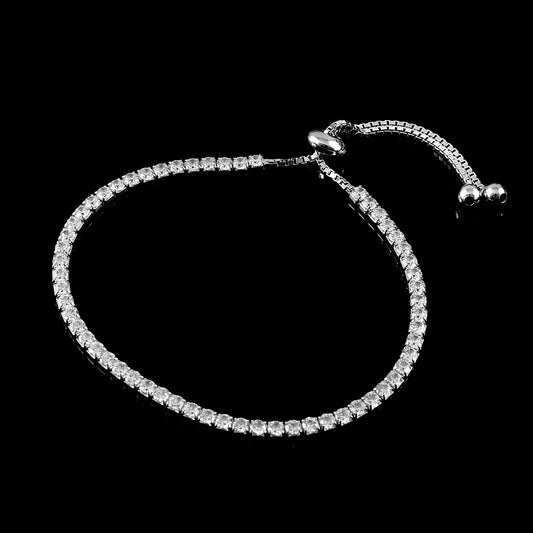 Ishq Bracelet – Dual-Tone 925 Silver Zircon Tennis Bracelet