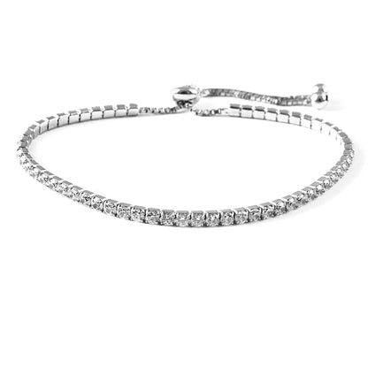 Ishq Bracelet – Dual-Tone 925 Silver Zircon Tennis Bracelet
