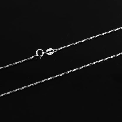 Falak Chain – Rhodium Plated Box Silver Chain