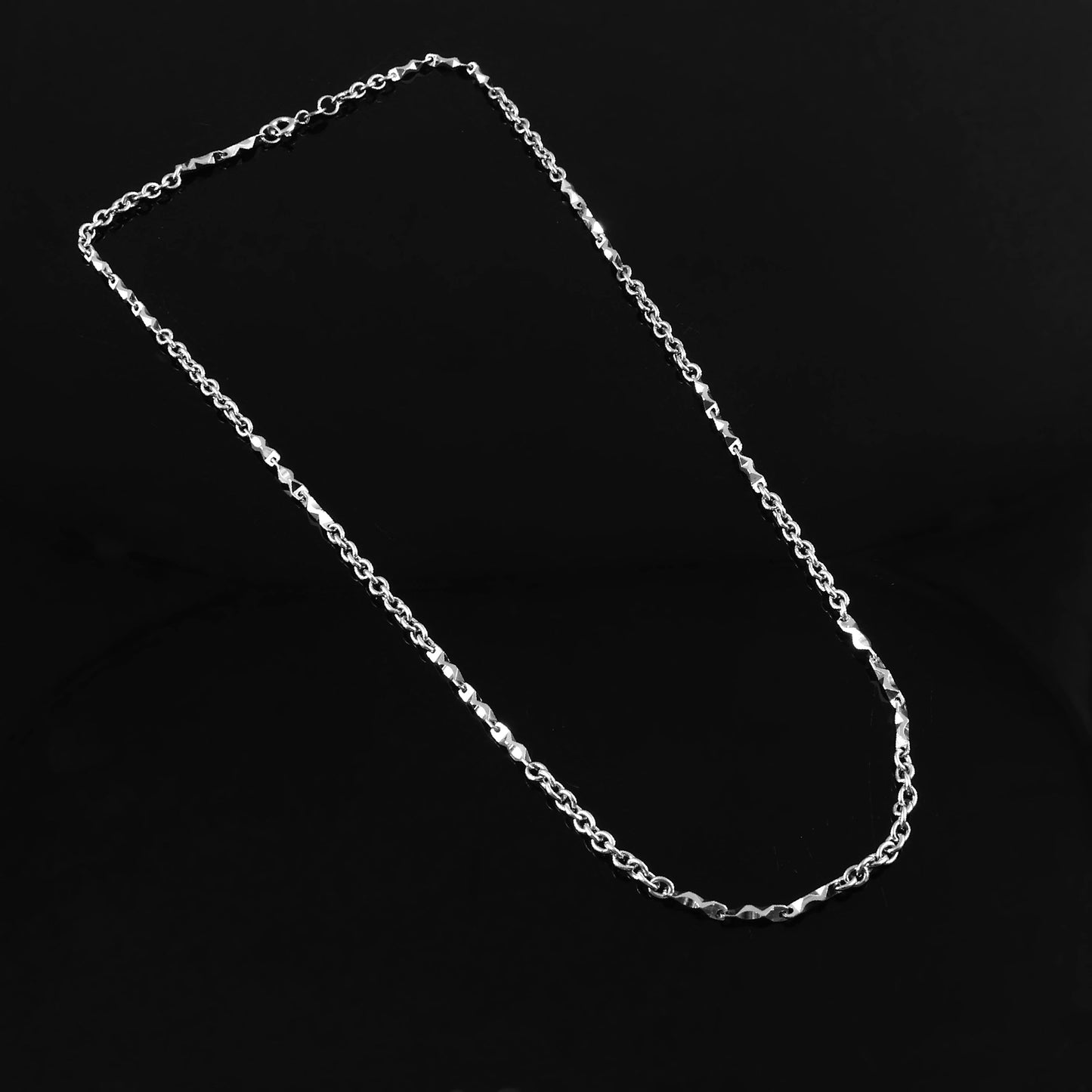 Ibaad Chain – Rhodium Plated Cable Silver Chain
