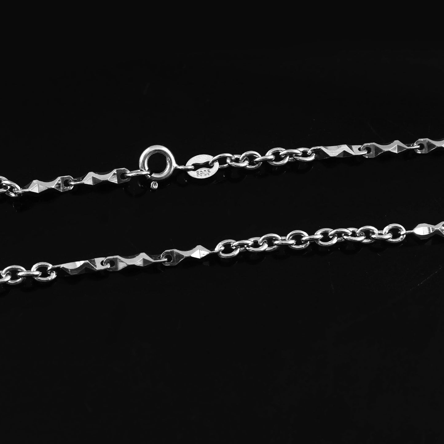 Ibaad Chain – Rhodium Plated Cable Silver Chain