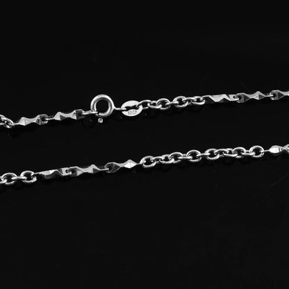 Ibaad Chain – Rhodium Plated Cable Silver Chain