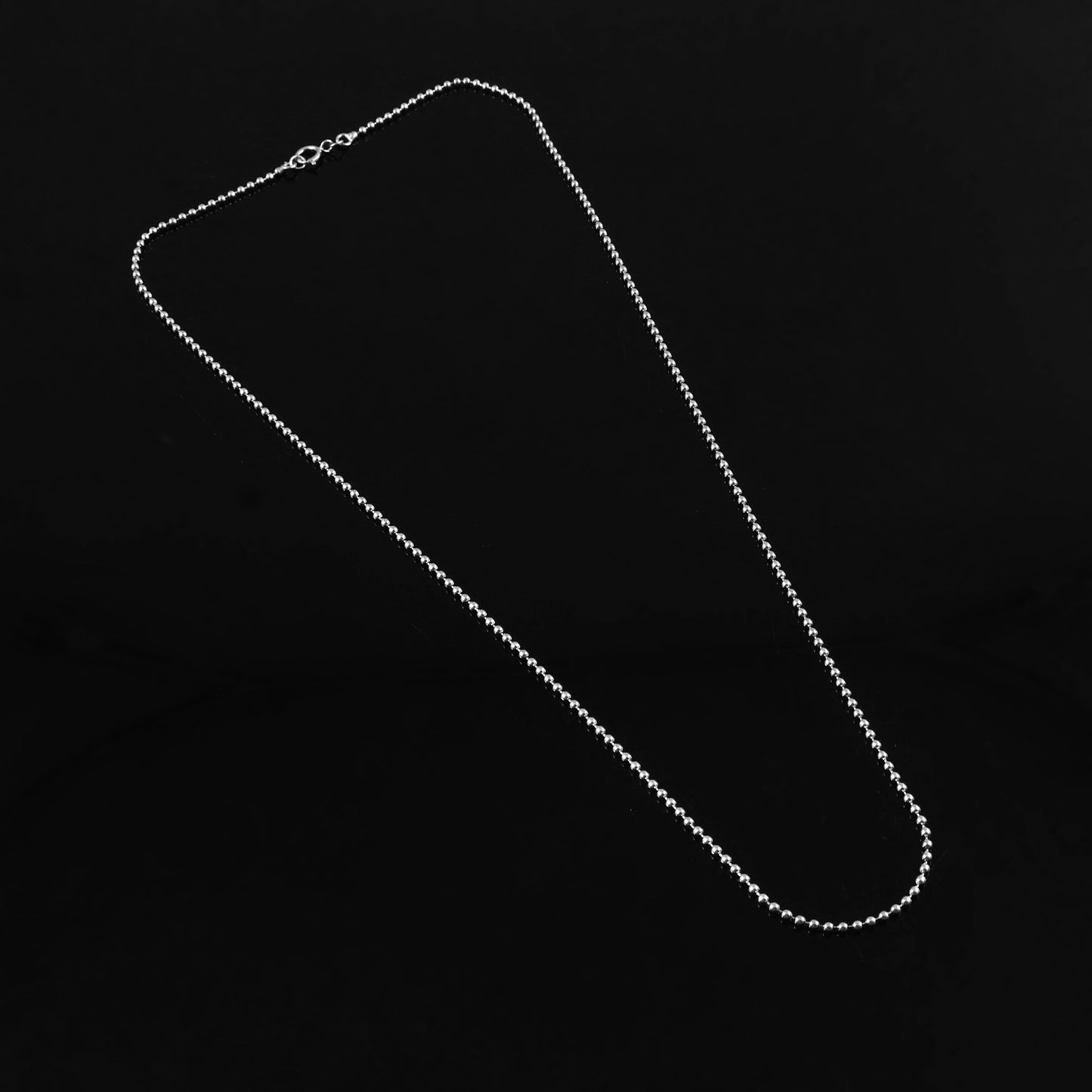 Tazeen Chain – Rhodium Plated Beaded Silver Chain