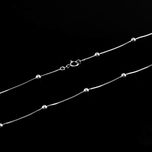 Yusuf Chain – Beaded Silver Chain