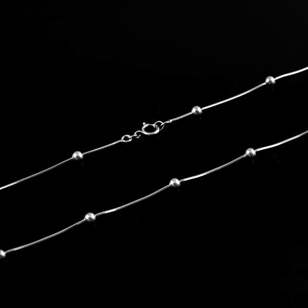 Yusuf Chain – Beaded Silver Chain