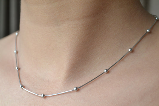 Yusuf Chain – Beaded Silver Chain