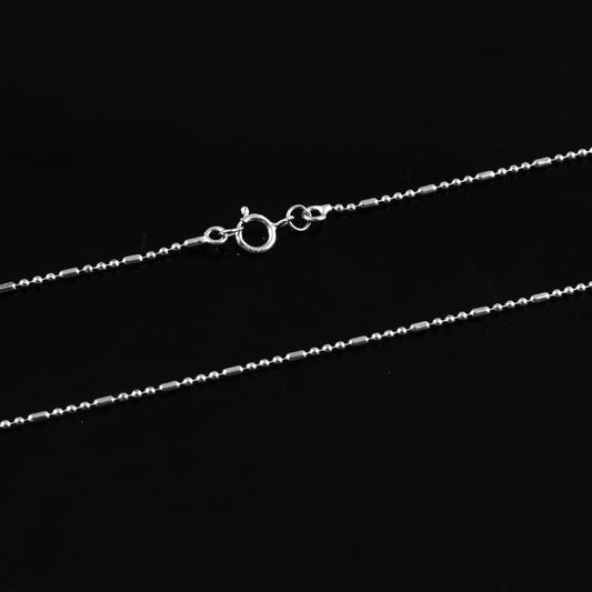 Najma Chain – Beaded Silver Chain