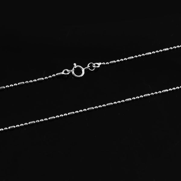Najma Chain – Beaded Silver Chain